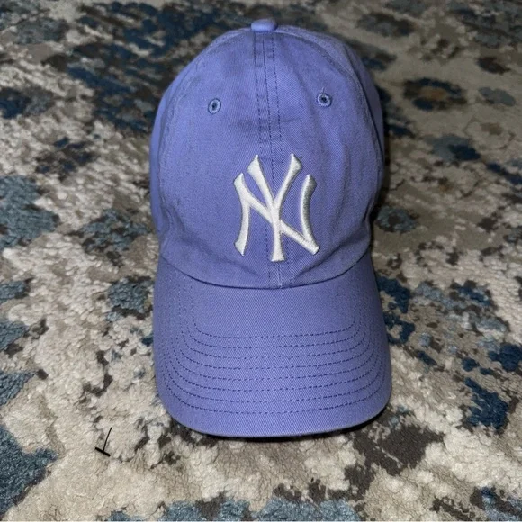 47 Lavender Purple Baseball Cap with White Logo - Picture 3 of 7